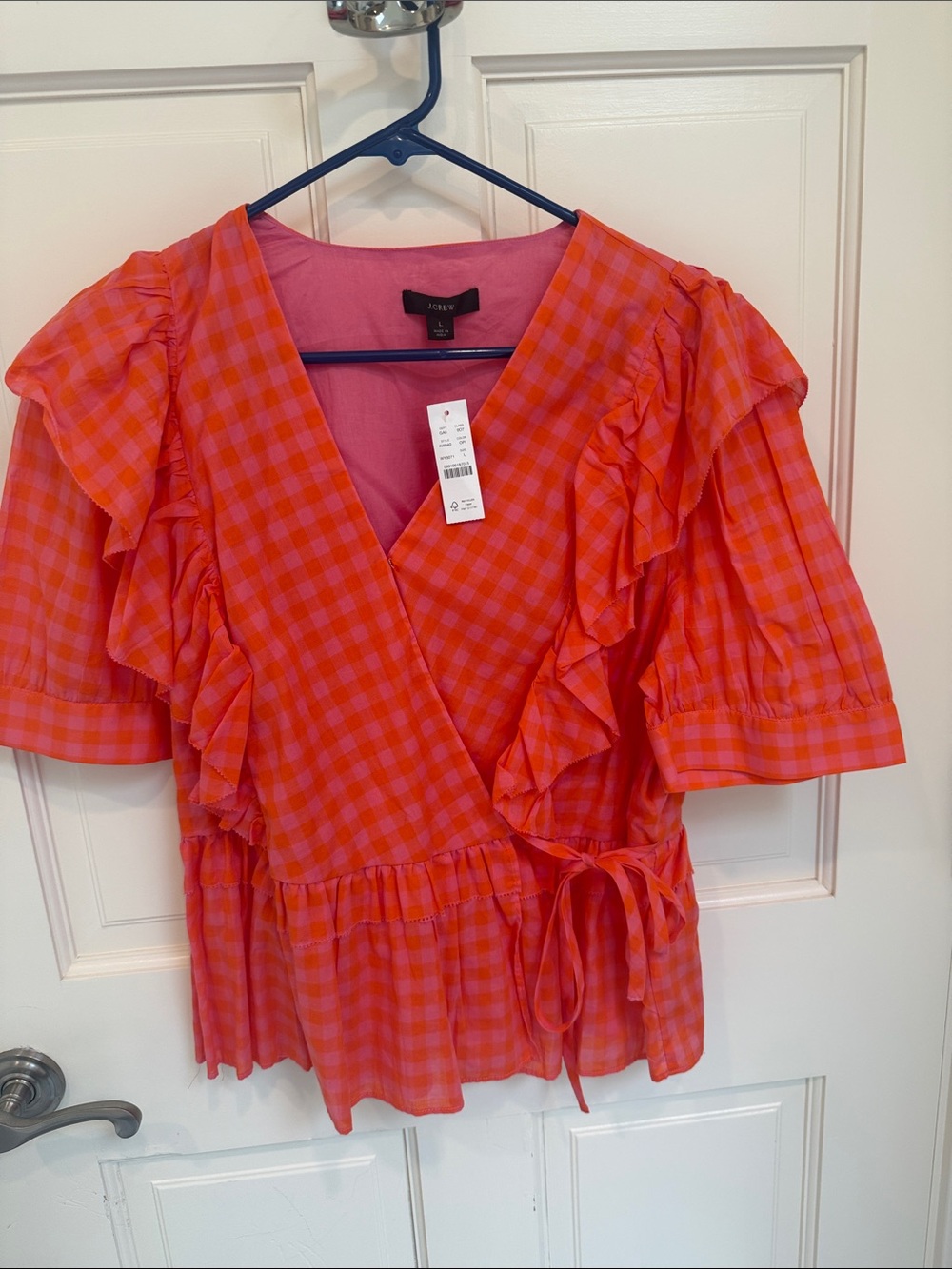 JCrew Ruffle Wrap Top New With Tags - Picture 5 of 5